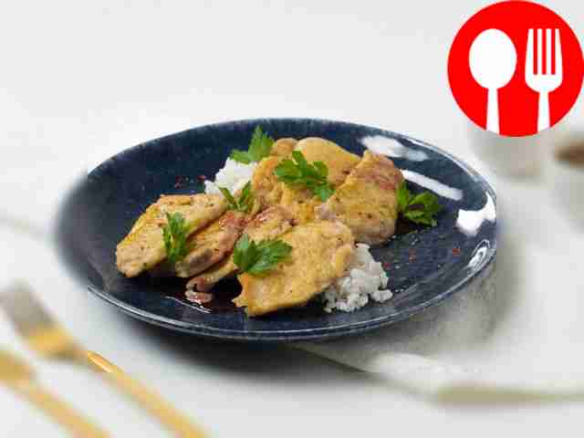 Отбивная с минеральной водой