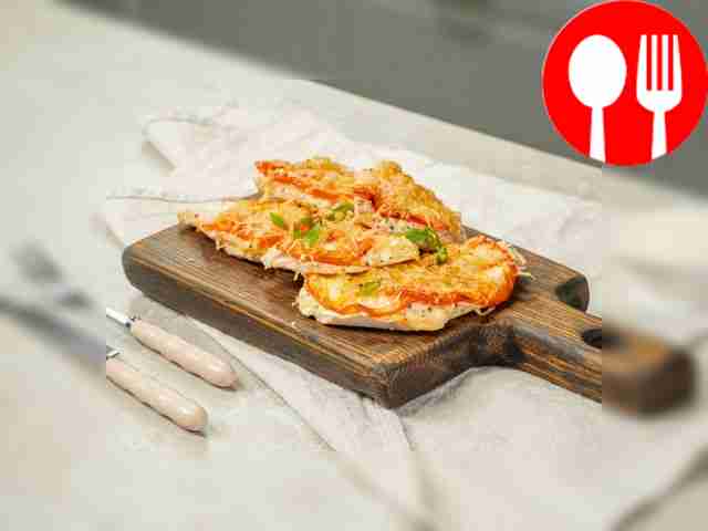 Chop with curd cheese