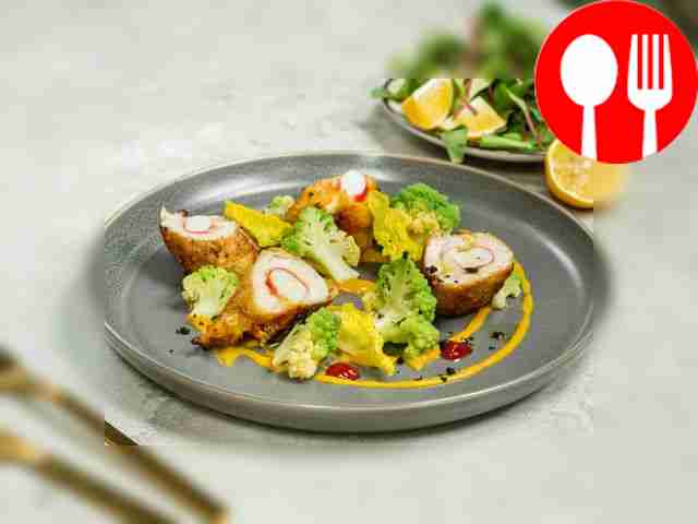 Отбивная с крабовыми палочками