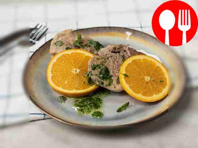 Отбивная с апельсином