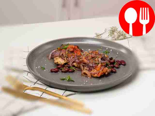 Отбивная с кинзой