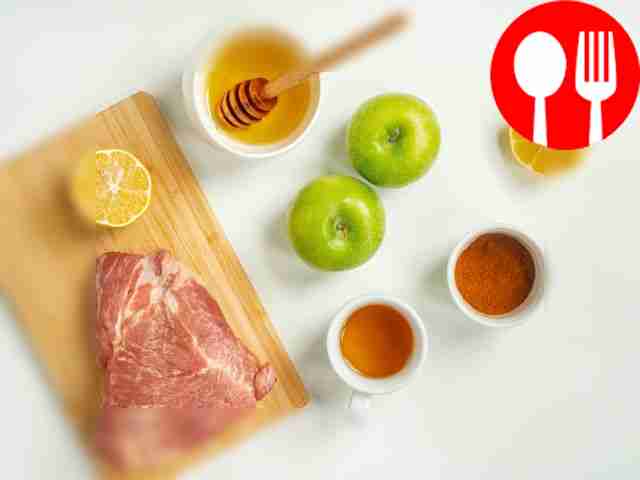 Wash the pork fillet and cut it across the...