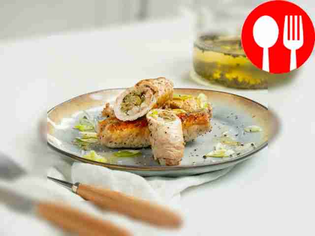 Отбивная с оливками