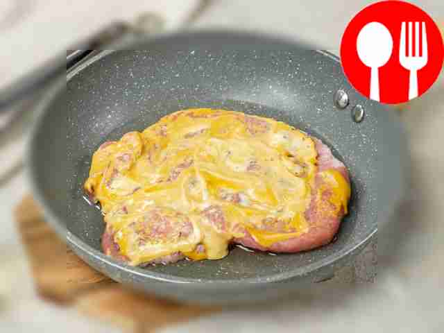 Prepare chops with Dijon mustard. Heat oil in...