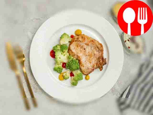 Serve hot chops with Dijon mustard with...