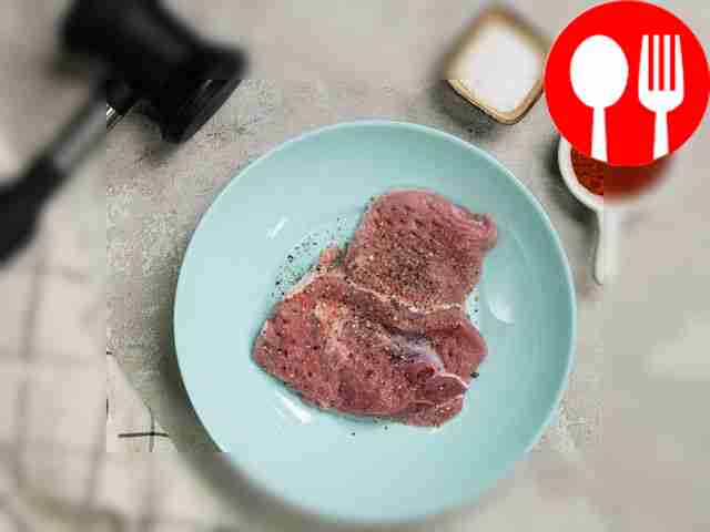 Prepare the chops. Cut the meat across the...