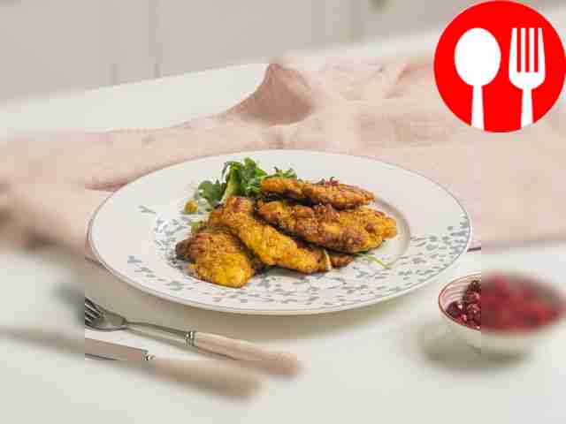 Chop with ground turmeric