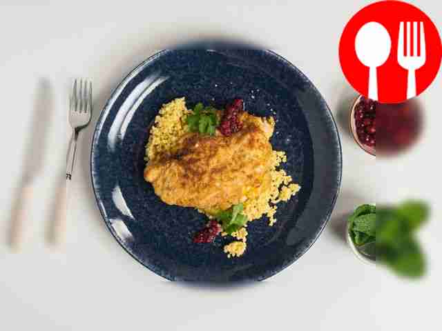 Serve the flavorful chicken chops with a side...