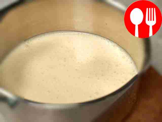 Beat the yolk. Place the yolk in a saucepan...