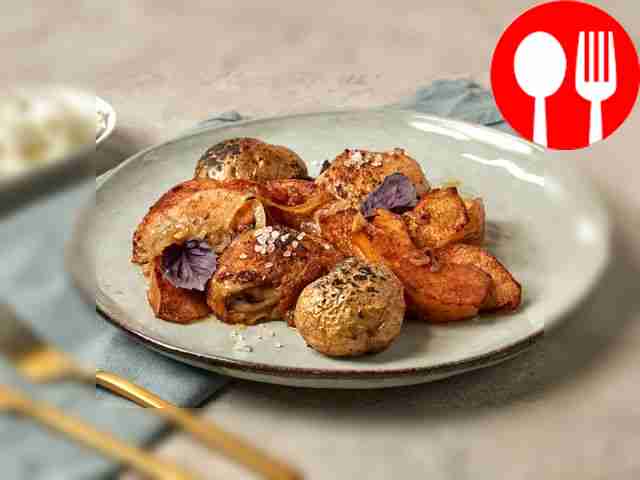 Куриное бедро с айвой