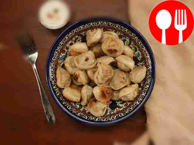 Жареные пельмени