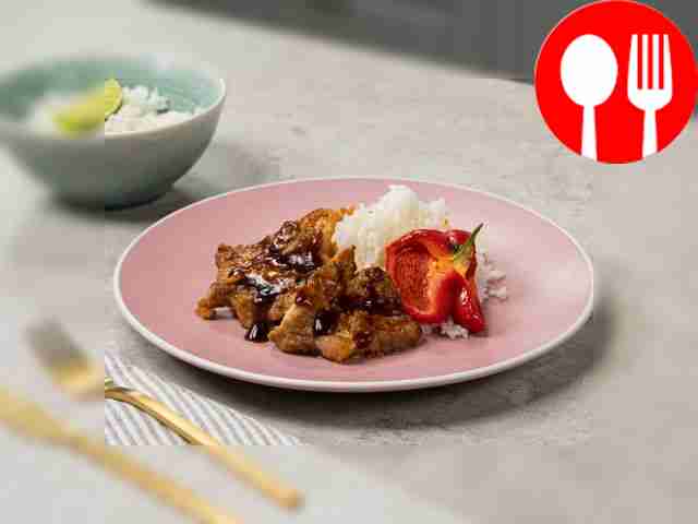 Отбивная с круглым рисом