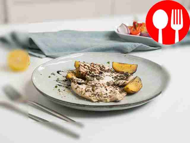 Chop with white wine