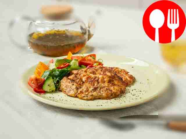 Отбивная с сушеным укропом