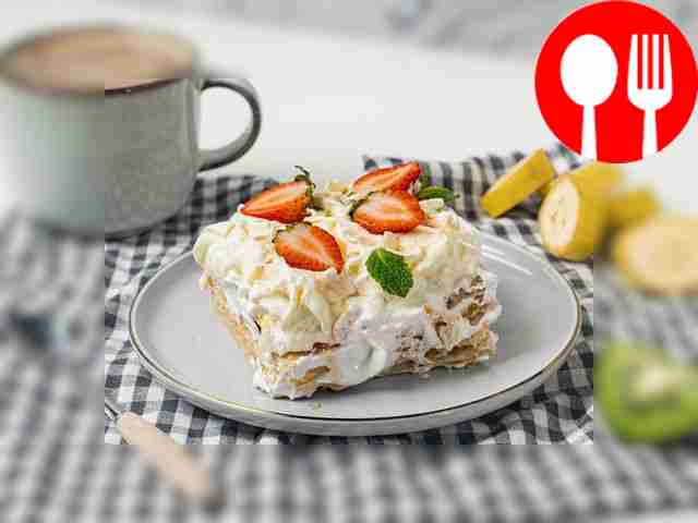 Крем «Пломбир» со слоеным тестом