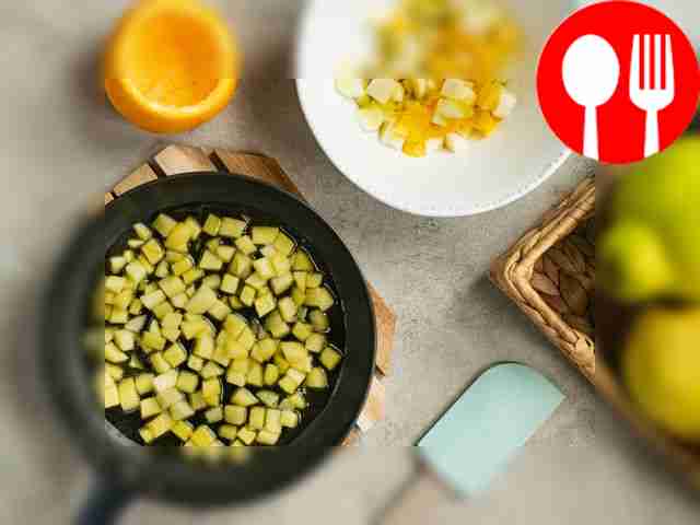 Caramelize the quince. Melt butter in a frying...