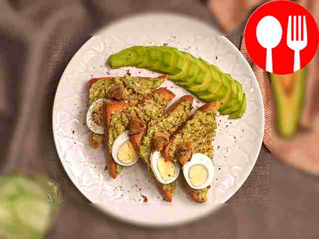 Sprinkle the toast with sea salt and pepper and serve.