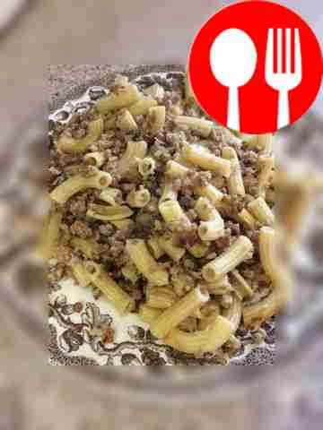 Navy pasta with butter