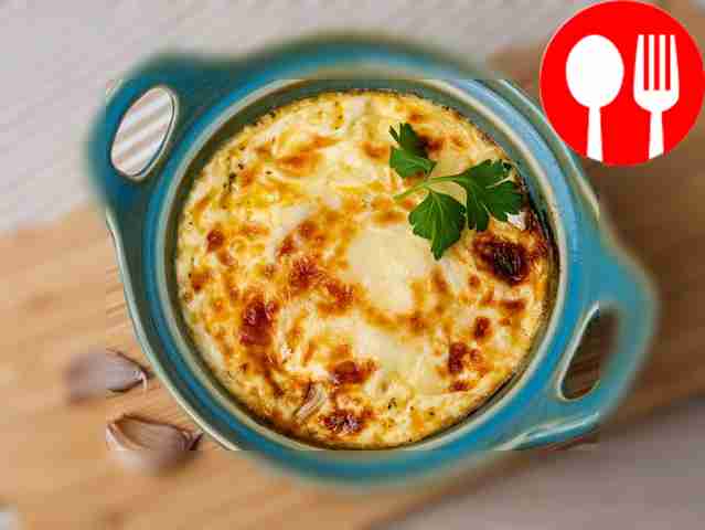 Salmon and cauliflower casserole