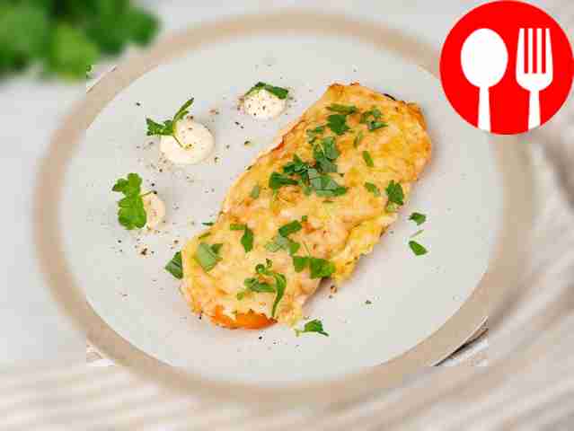 Семга, запеченная в фольге по-французски