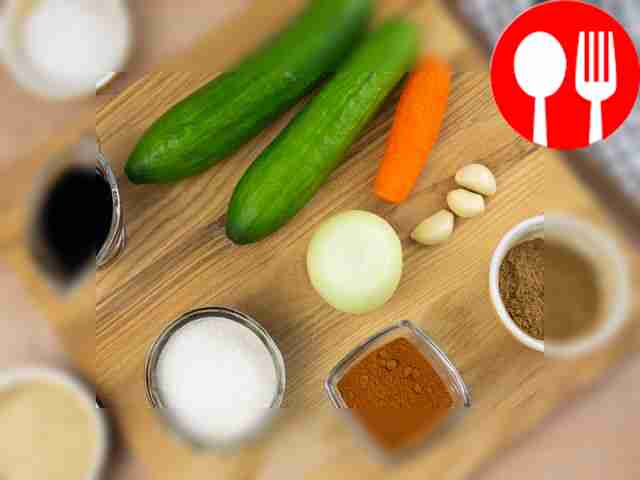 Wash the cucumbers. Peel the carrots, onions...