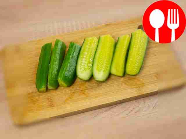 Cut the cucumbers lengthwise into 4 pieces....