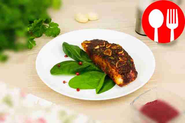 Pike perch in the oven with paprika and sumac