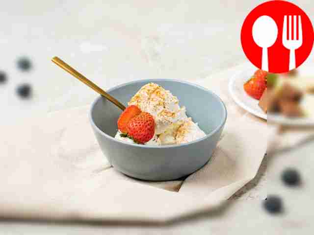 Ice cream with ricotta