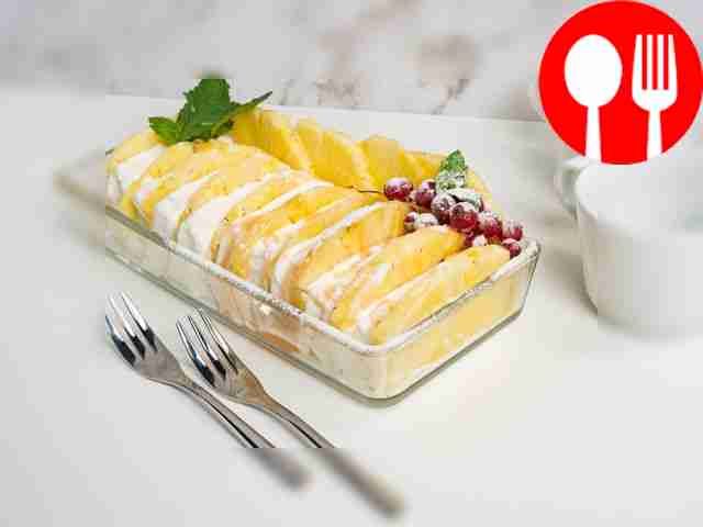 Пломбир с ананасом