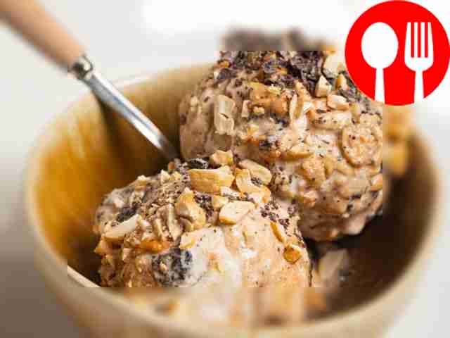 Using a special spoon, place three balls of...