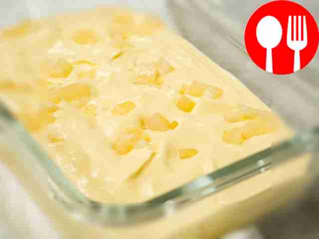 Freeze the pineapple sundae. Transfer the ice...