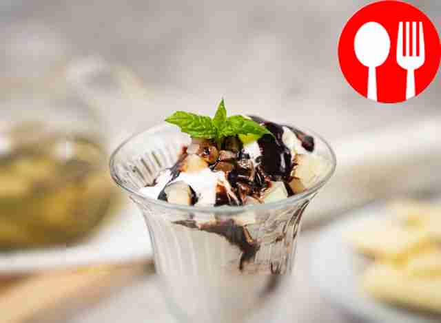 Place the finished ice cream in a tall glass...