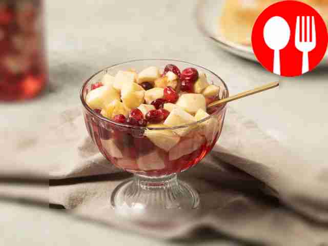 Quince with cranberries