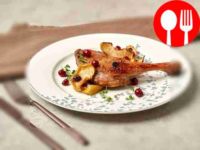 Duck ham with quince