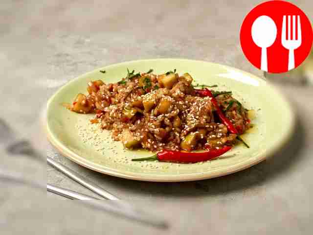 Рис с айвой и манго