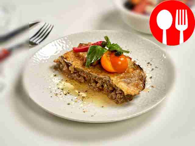 Moussaka with homemade minced meat