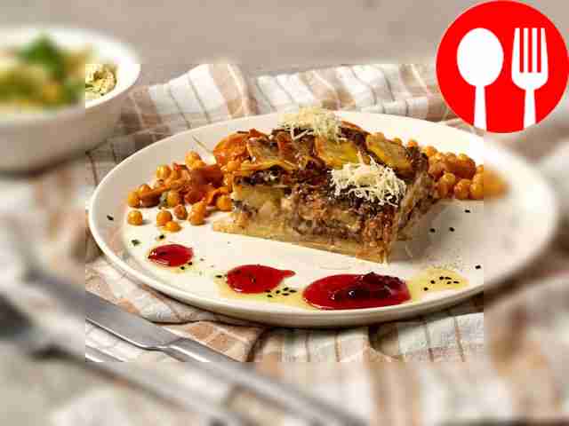 Мусака с шампиньонами