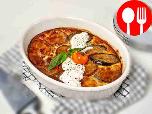 Moussaka with feta