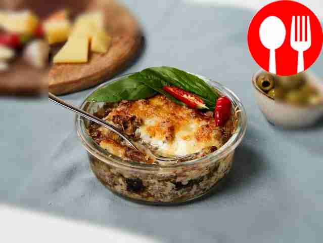 Moussaka with dried dill