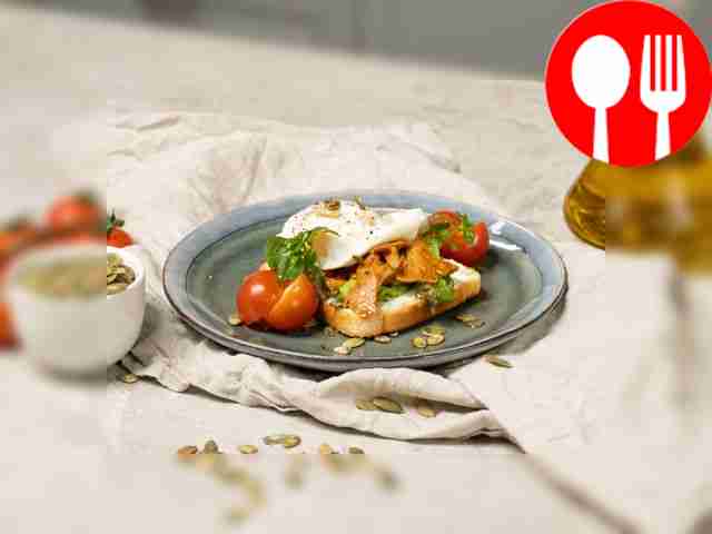 Тост с лисичками