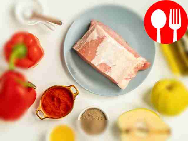 Rinse pork in cool water and pat dry with...