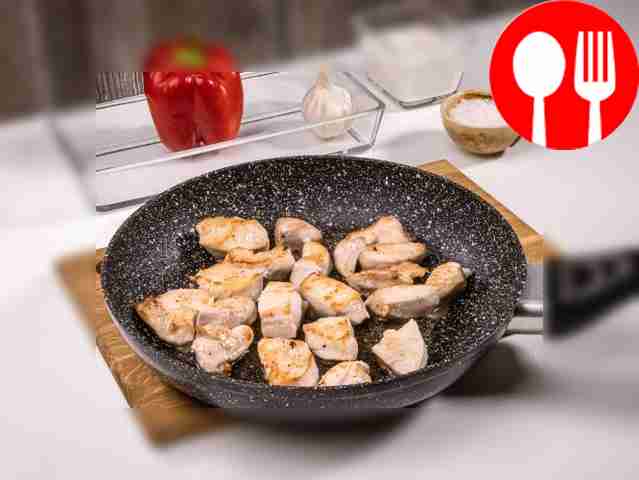 Heat a frying pan with vegetable oil and place...
