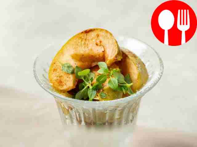 Let the finished quince cool, place the baked...