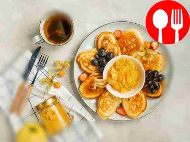 Serve pancakes for breakfast, topped with...