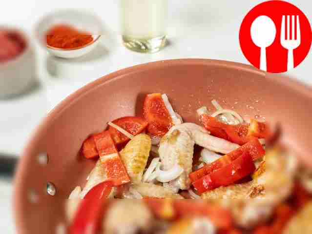 Fry the ingredients. Heat vegetable oil in a...