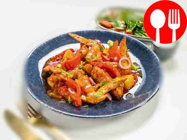 Chicken wings with quince