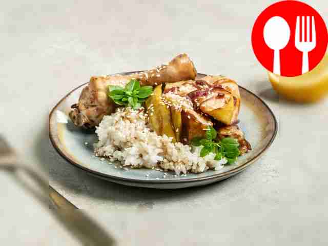 Куриные ножки с айвой