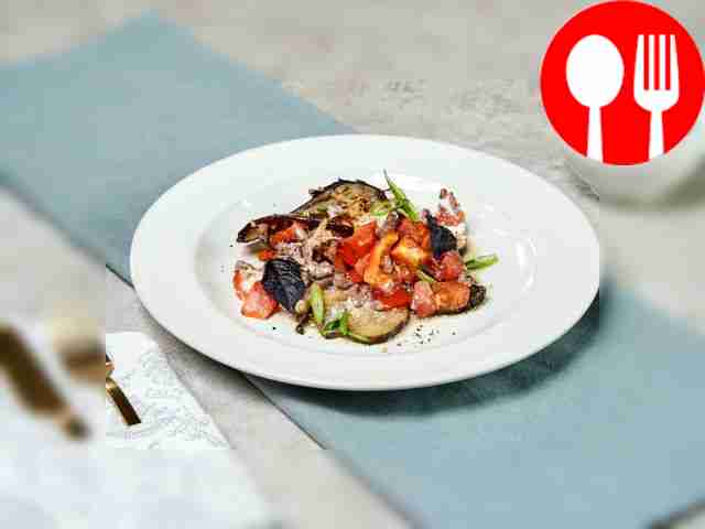 Moussaka with bolognese sauce