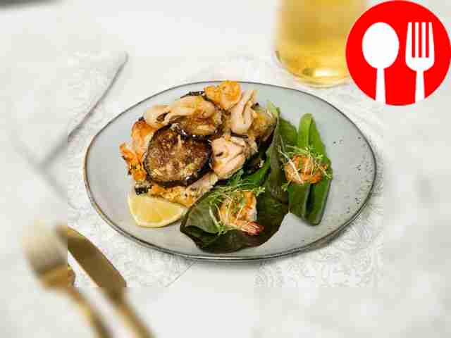 Moussaka with seafood