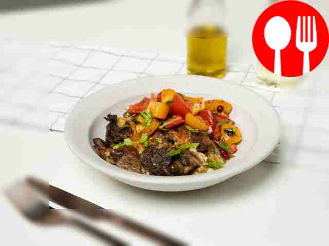 Moussaka with chicken liver